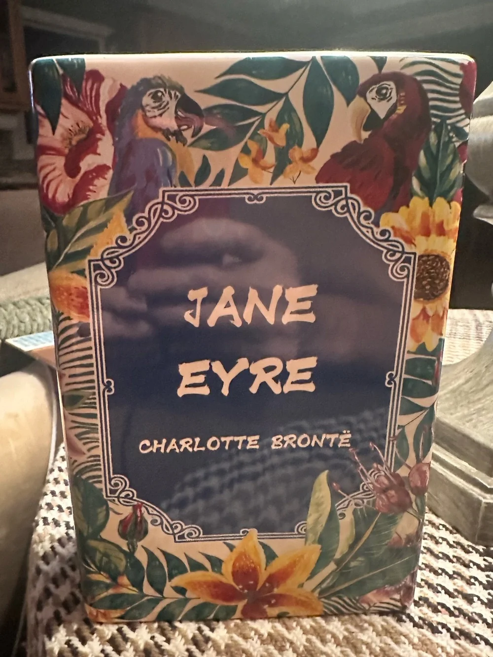 Ceramic Book Vase for Flowers, Jane Eyre by Charlotte Bronte Unique Flower Vase